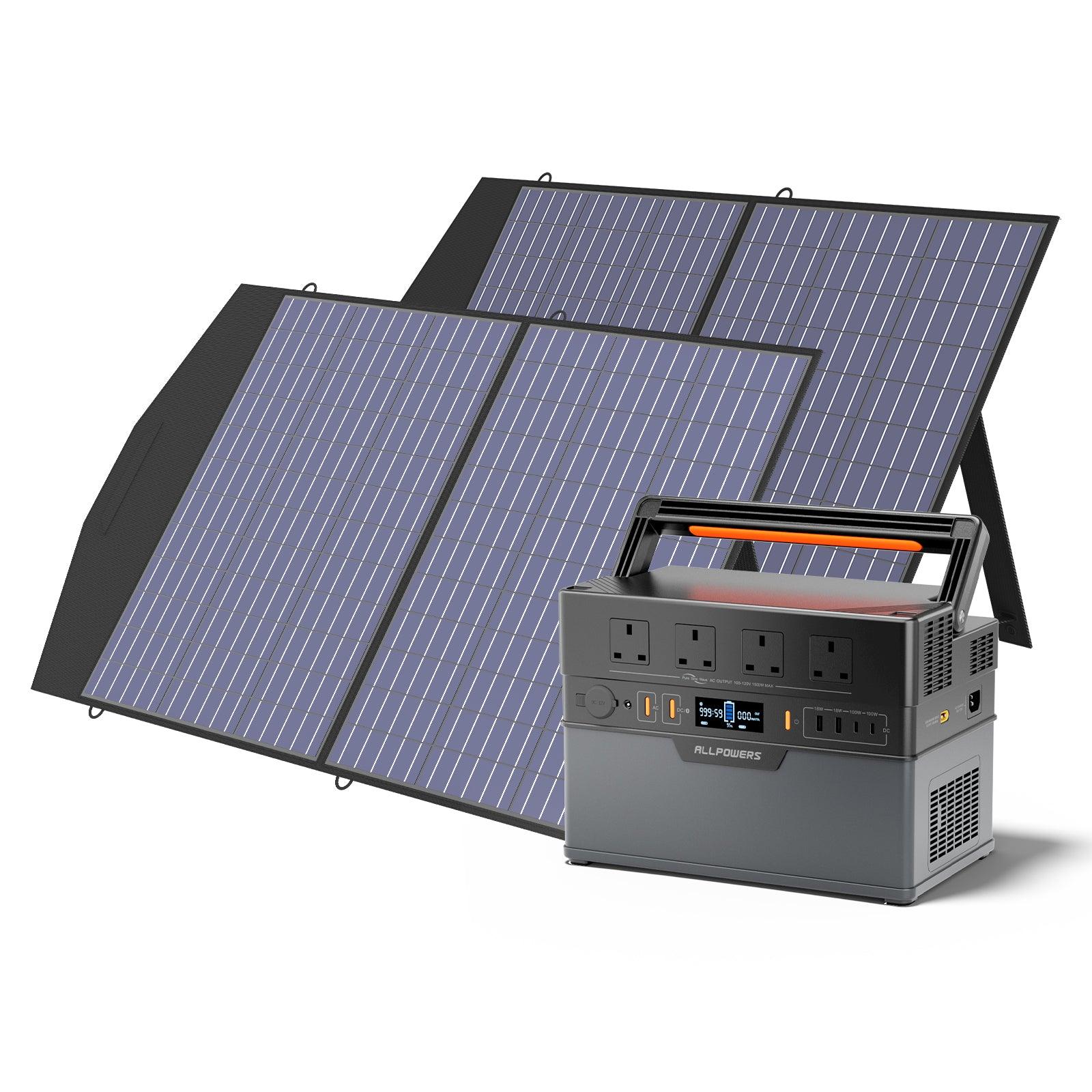 ALLPOWERS Solar Generator 1500W (S1500 Plus + SP027 100W Solar Panel)