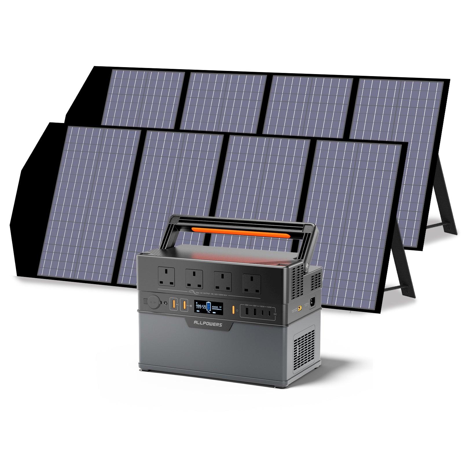 ALLPOWERS Solar Generator 1500W (S1500 Plus + SP029 140W Solar Panel)