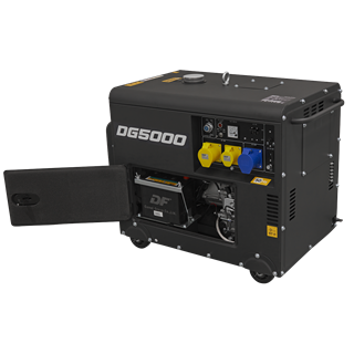 DG5000 Heavy duty Diesel Generator 4-Stroke Engine 110/230V, 5000W - 4.6kW/3000rpm