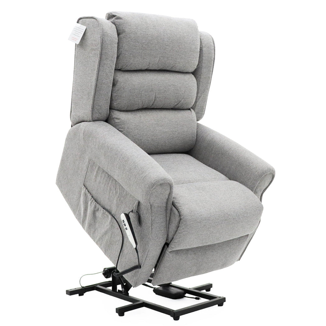 Dorchester Dual Motor Riser Recliner - Grey Chenille Fabric